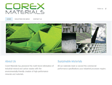 Tablet Screenshot of corexmaterials.com